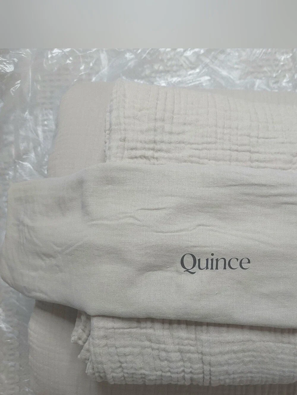 Quince Organic Cotton Dune Airy Gauze Duvet Cover! King/ Cal King (786)
